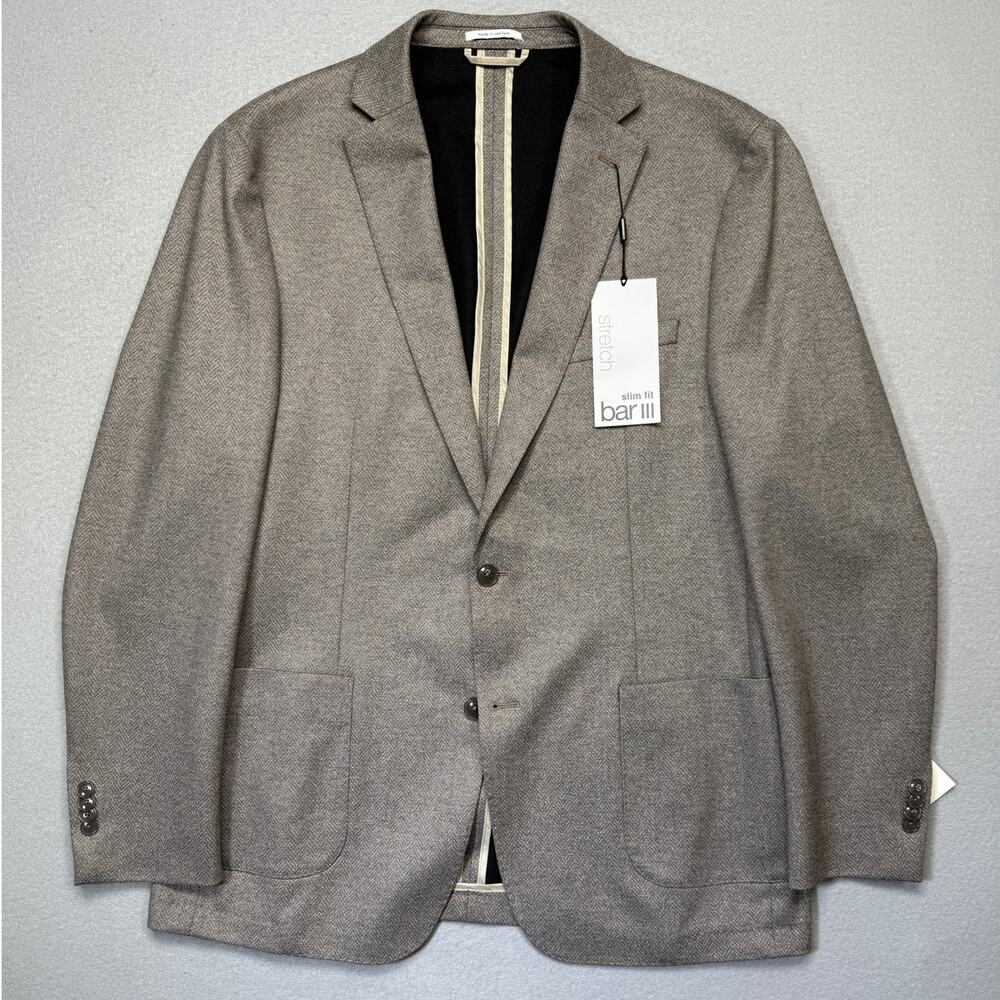 Bar III Men's Slim-Fit Knit Sport coats Tan 44L $295